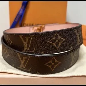 Louis Vuitton Pink Nwot Monogram Reversible Belt Louis Vuitton Monogram 40mm Reversible LV Initiales Belt 110  main image 4